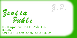 zsofia pukli business card